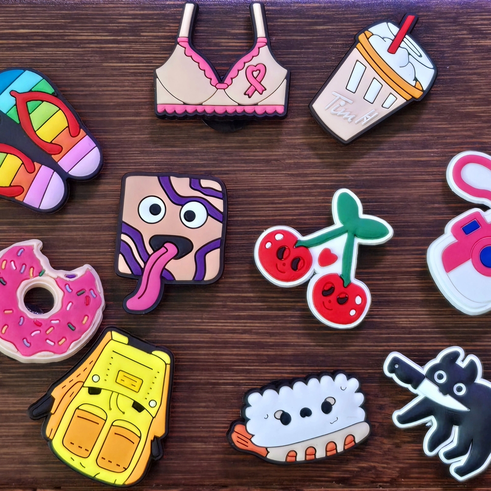 Fun Shoe Charms Set with Vibrant Designs